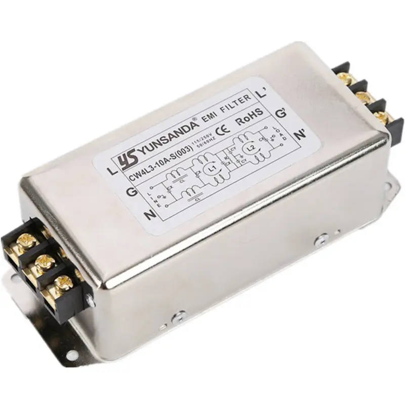 

YUNSANDA single-phase four-stage AC 220V power supply filter CW4L4-30A-R anti-interference enhanced type