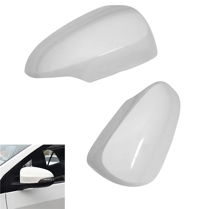 Car Door Mirror Side Rear View Mirror Cover Shell Mirror Cap for Toyota Prius C Aqua Axio Premio Allion 2012-2018 White