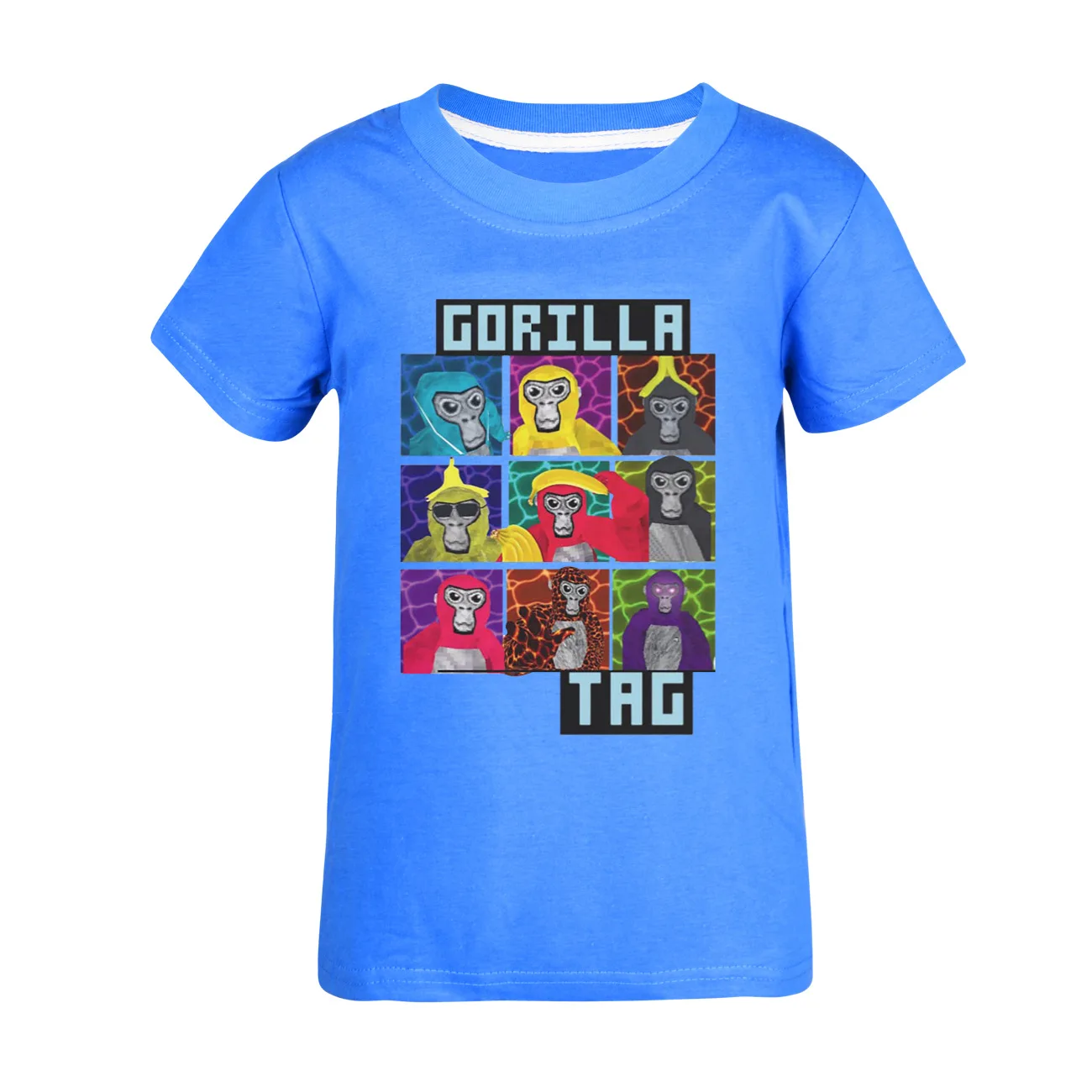 New Gorilla Tag Tshirt Kids Cartoon Monkey Clothes Teenager Boys Short Sleeve Tops Baby Girls Casual Clothes Children Summer Tee