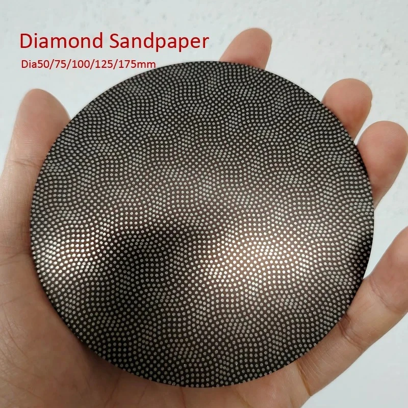 Dia50/75/100/125/175mm Electroplating Flocking Diamond Sandpaper Abrasive Disc for Polishing Ceramic Stone Tungsten Steel Glass