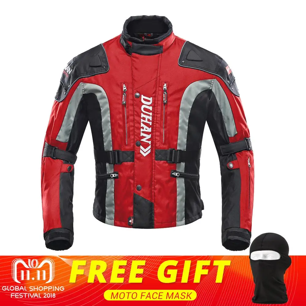 DUHAN-Veste de moto noire pour homme, pantalon de course de motocross, équipement de protection, ensemble de vêtements de moto, gilet pare-balles