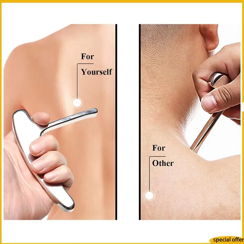 A61I Stainless Steel Trigger Massage Tool - Deep Tissue Massage - Acupressure Tool For Myofascial Release Pain Relief