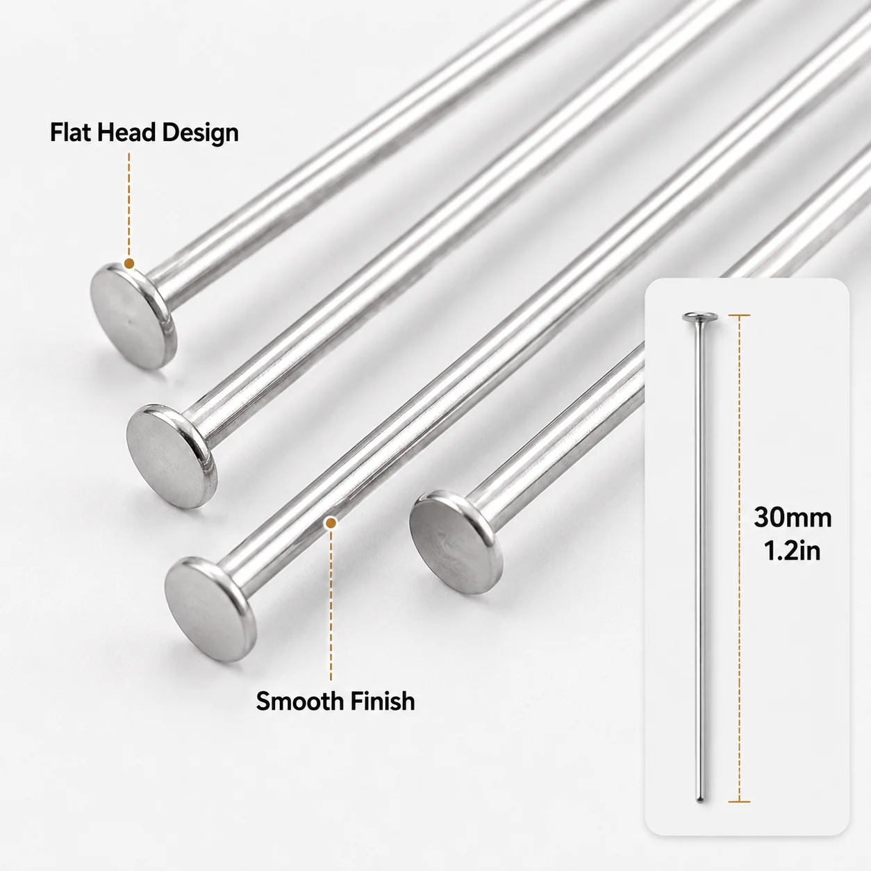 100 Stück Multi-Größe 16/20/30 – Jewelry Making Head Pins Bewertung und Preis