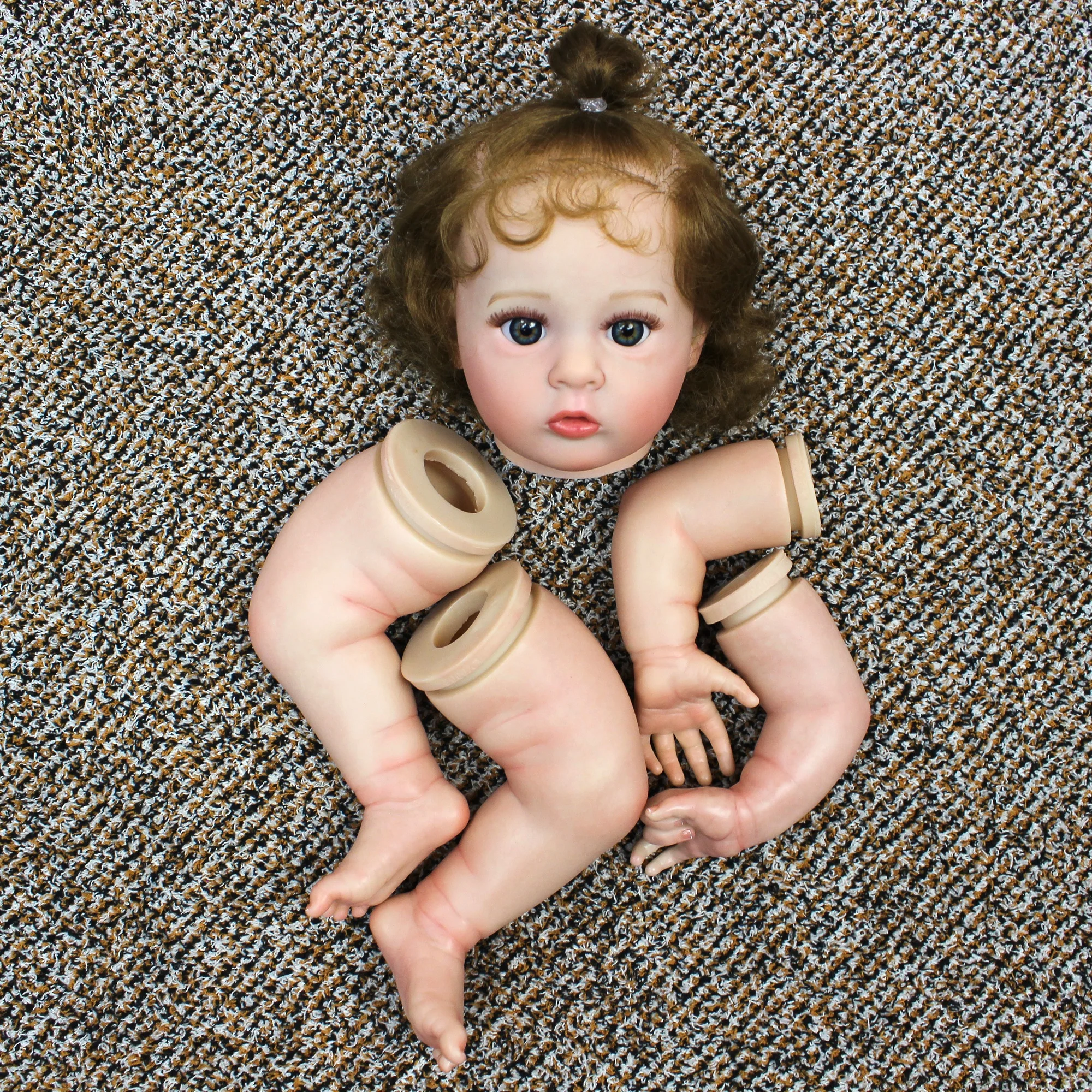 48CM Reborn Doll Kits Painted/Unpainted DIY Soft Vinyl Doll Kits Newborn Baby Doll Parts Bebe Reborn Kits Sin Pintar