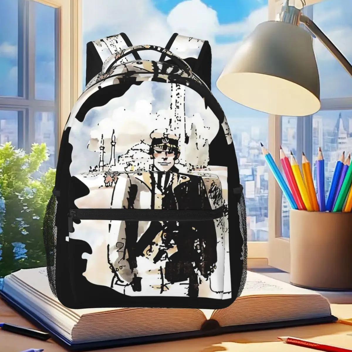 Corto Maltese Comic European Backpack Student Boys Girls BookBag Kids School Bag Computer Shoulder Bags for Men Women