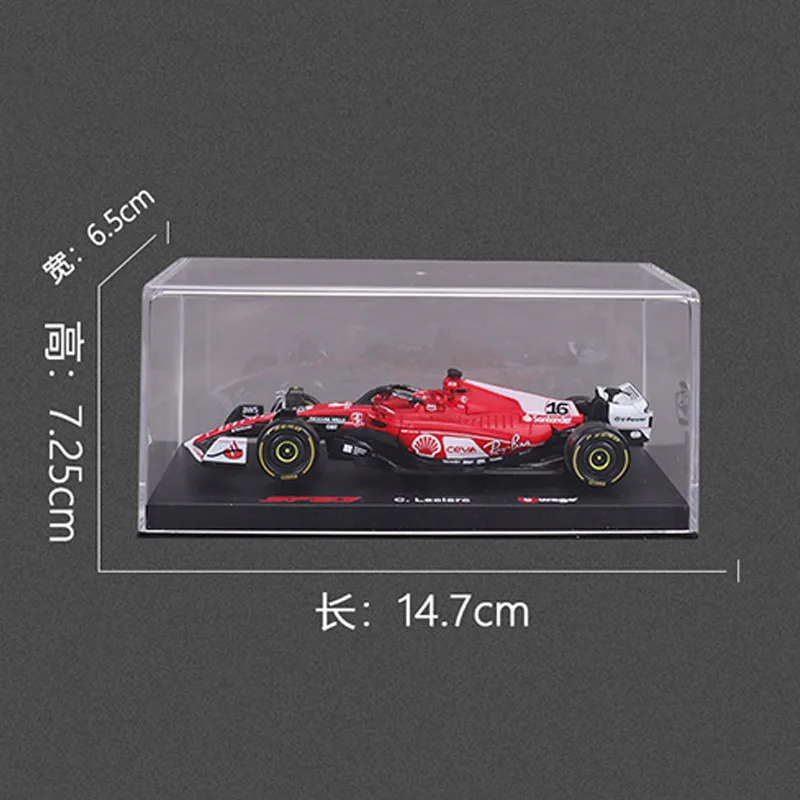 1:43 Bburago Ferrari SF23 F1 Sf-23 نموذج سيارة إصدار لاس فيغاس # 16 # 55 لعبة دييكاست المصغرة المصغرة للأطفال هدية عيد الميلاد