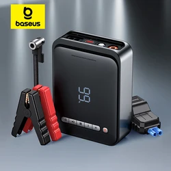 Baseus-Car Jump Starter Banco De Potência, Compressor De Ar, Bomba Inflator, Estação De Energia Portátil, Carregador De Bateria Do Carro, Booster, 1000A, 2 em 1