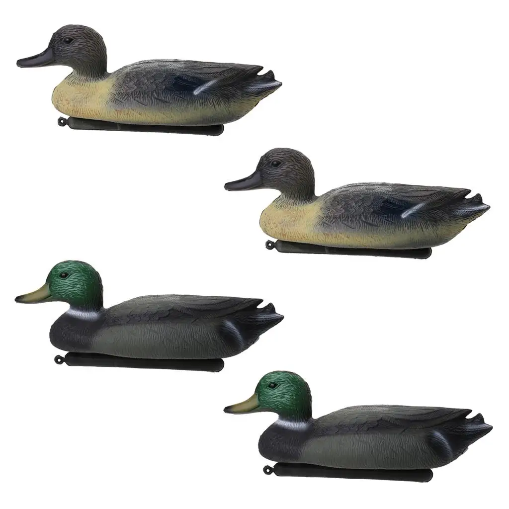 MagiDeal 4 Pcs 3D Lifelike DUCK DECOY Floating Lure for Outdoor Hunting Fishing Photography -  Garden Decoration Accessories