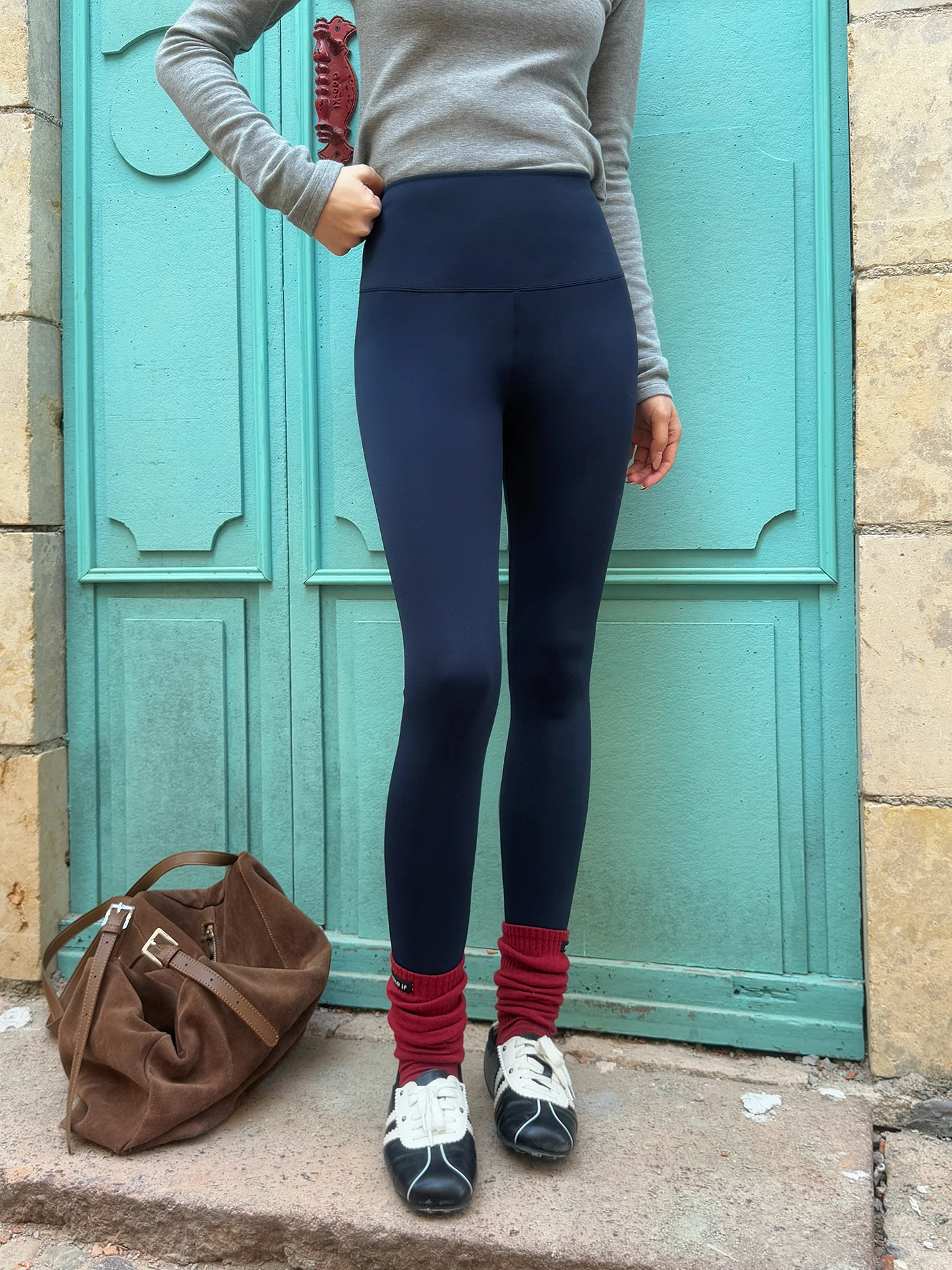 

Брюки с высокой талией из бархата для ранней весны, высокоэластичные, базовый слой, повседневные, от бренда Hand Store