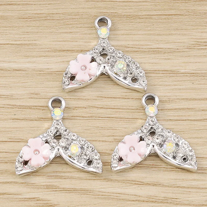 Tusember 10 Stück Kristall-Meerjungfrauen-Schwanz-Muschel-Quallen-Schildkröten-Anhänger für Halsketten, Ohrringe, Armbänder, Anhänger, Bastelarbeiten – Detail 25