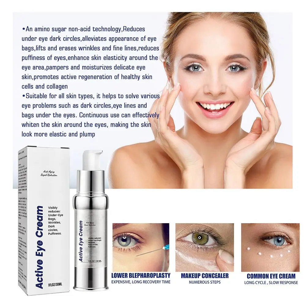 

Active Anti-wrinkle Eye Cream Eliminates Eye Bags Firm Skin Skin Moisturizing Anti-dark Reduce Circles Eye Puffiness Whiten D0G0