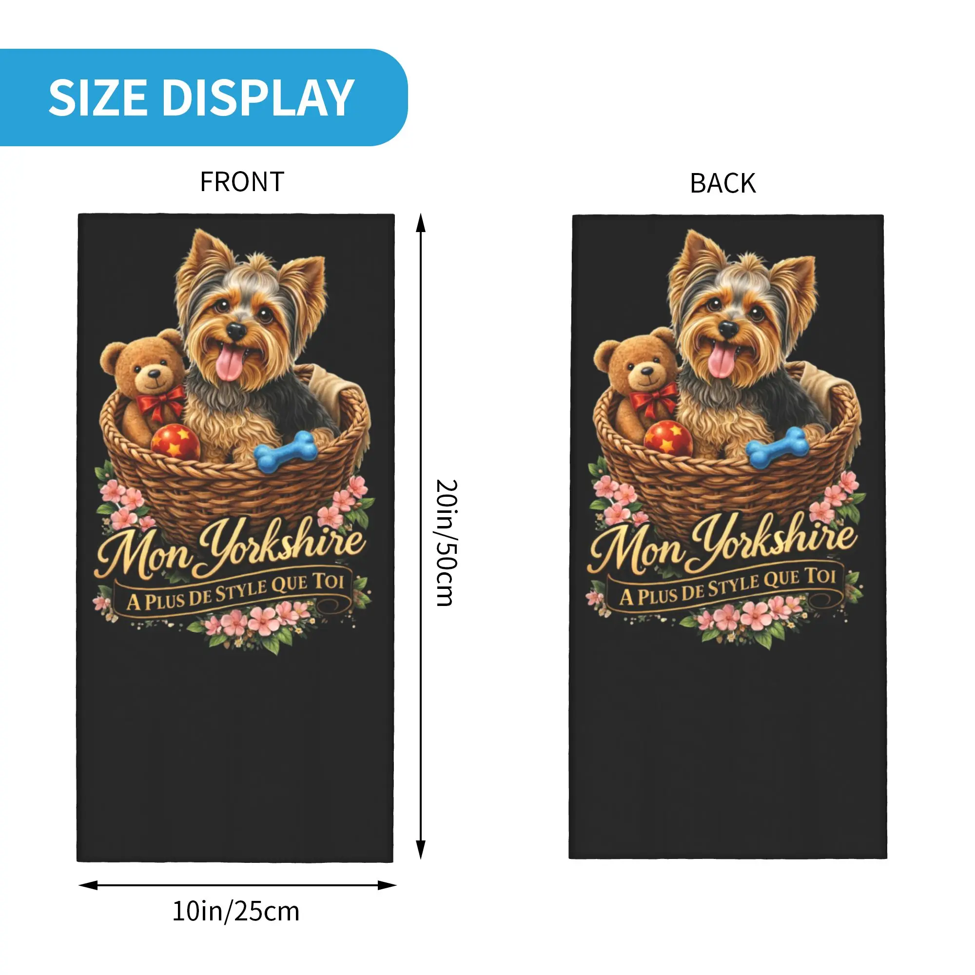 Yorkshire Terrier Style Than You Bandana Neck Gaiter Printed Funny Dog Balaclavas Mask Scarf Headwear Outdoor Men Women Adult
