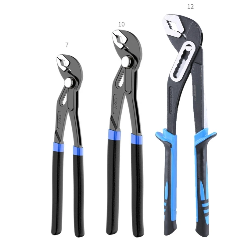 MultiFunctional Grooves Joint Plier Plumbing Tool Fast Adjusting Tool with Wide Jaw Carbon Steel, Smooth Operation