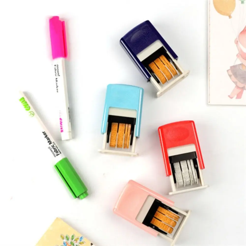 Supplies DIY Stamp 4mm Self-Inking Stamps Back to Ink Handle Account Stamp Date Stamps Automatic Ink Return Date Wheel Stamp