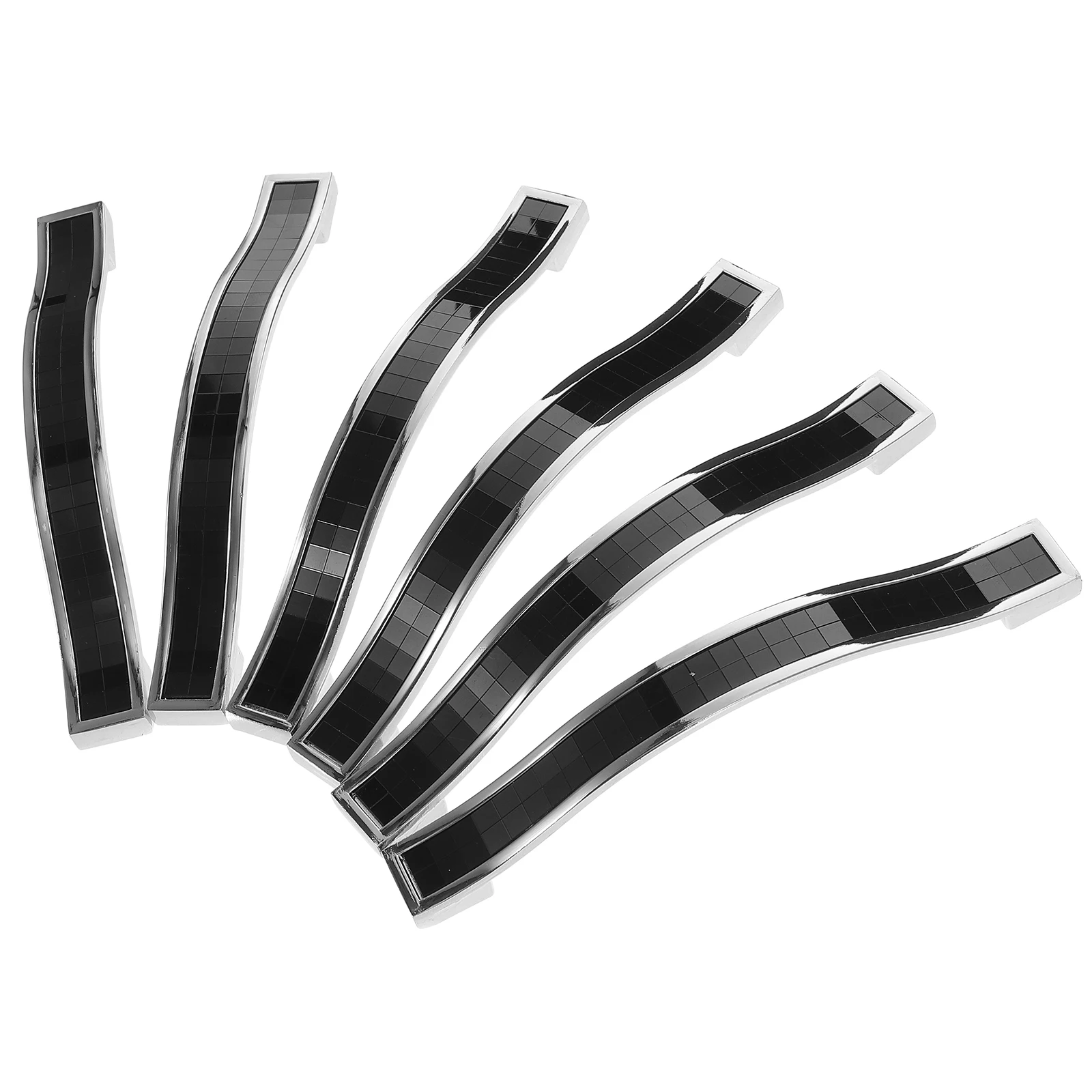 

6 Pcs 128MM Full Black Crystal Drawer H Cabinet Pulls Dresser Closet Door Wardrobe Kitchen Furniture Hardware