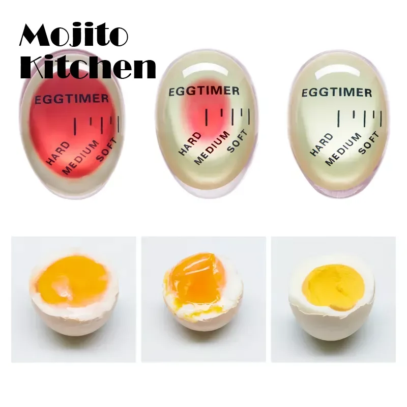 

1pcs Egg Timer Kitchen Electronics Gadgets Color Eggs Cooking Changing Yummy Soft Hard Boiled Eco-Friendly Resin Red Tools