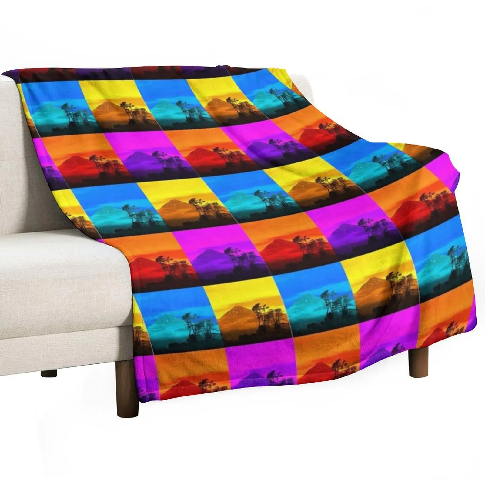 Taranaki 4 colour Throw Blanket Quilt Luxury Cute Plaid Sofa Throw Blankets