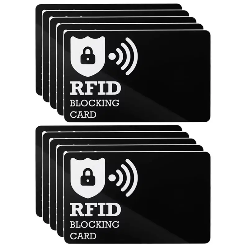 

【RECOMENDAR】For Travel Security 10Pcs RFID Blocking Card Bank Debit Blocker Credit Card Protector Identity Theft Prevention