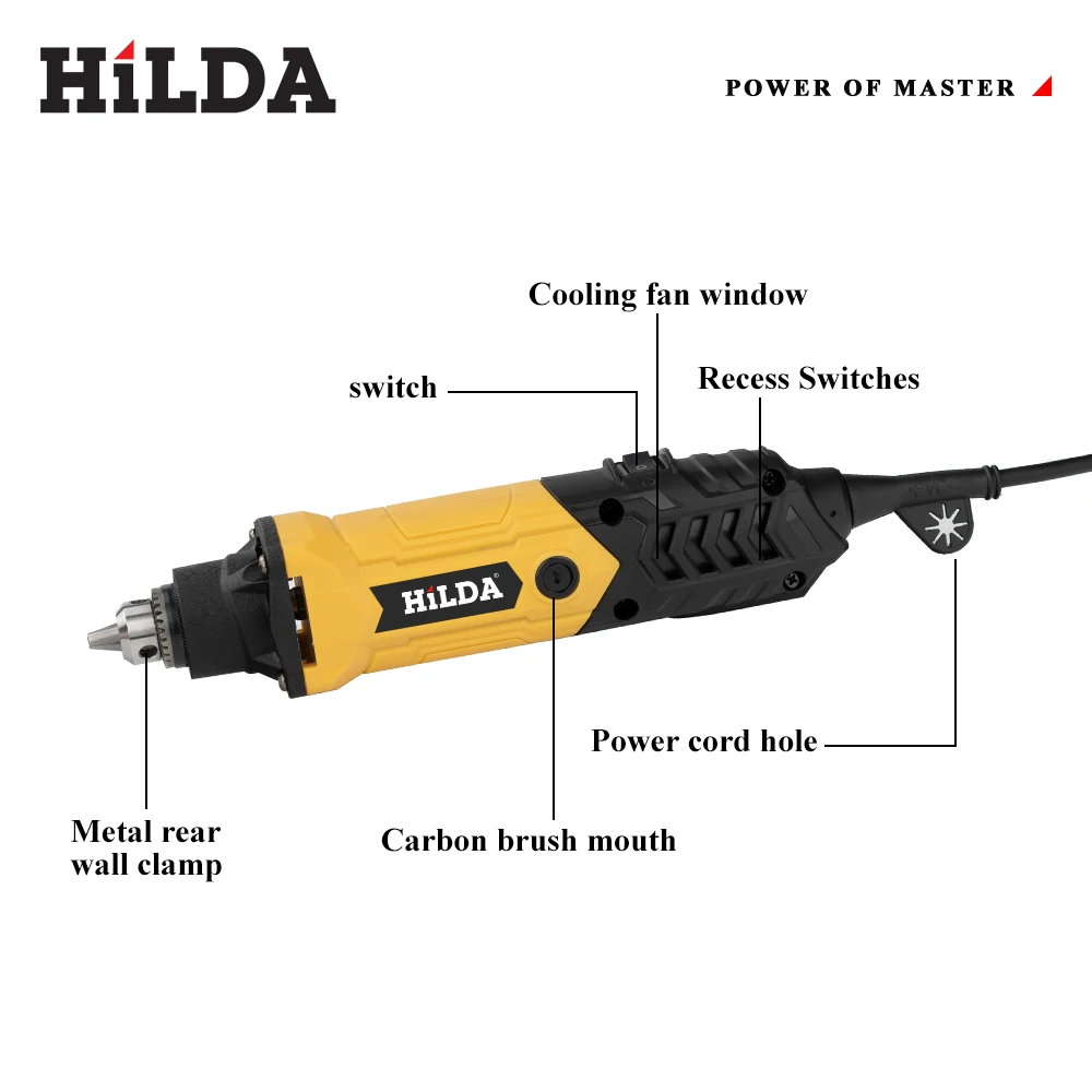 HILDA 400W Engraving Pen Wireless Electric Grinder Set Rechargeable Mini Grinder Micro Rotary Tool Jade Carving Drill