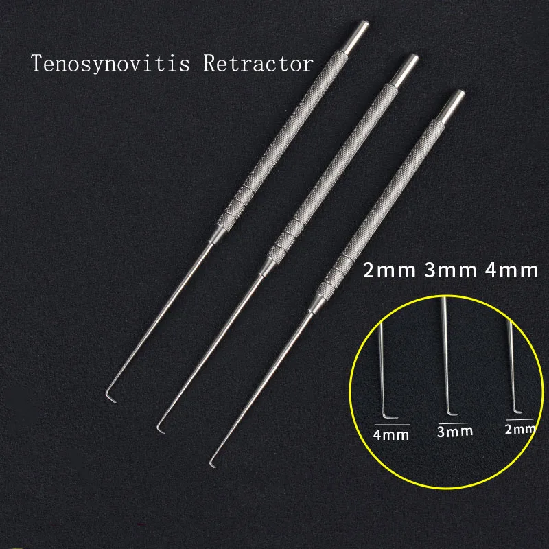 الفولاذ المقاوم للصدأ tenosynovitis الكروشيه. سكين هوك مع شفرة هوك قطع أدوات العظام والأدوات. كروشيه