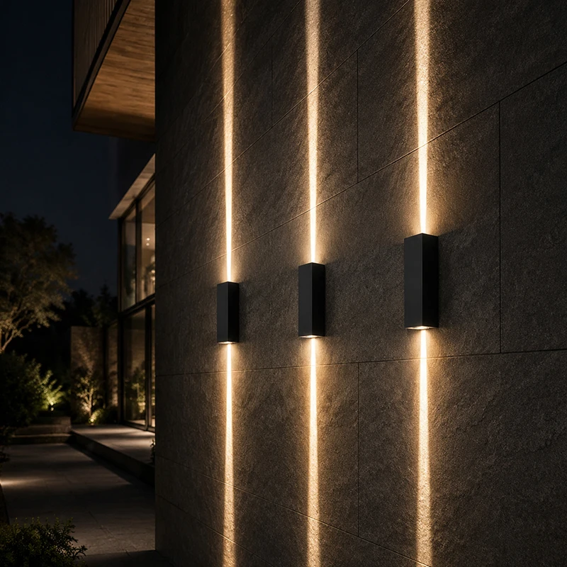 Home Security Yard Sign - Moderne Minimalistische 12W LED Buitenwandlamp Waterdicht