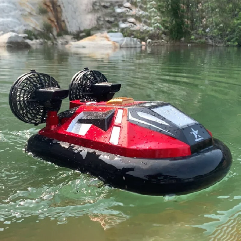 새로운 수륙 양용 호버크래프트 원격 제어 보트 고속 전함 시뮬레이션 전기 장난감 방수 어린이 선물