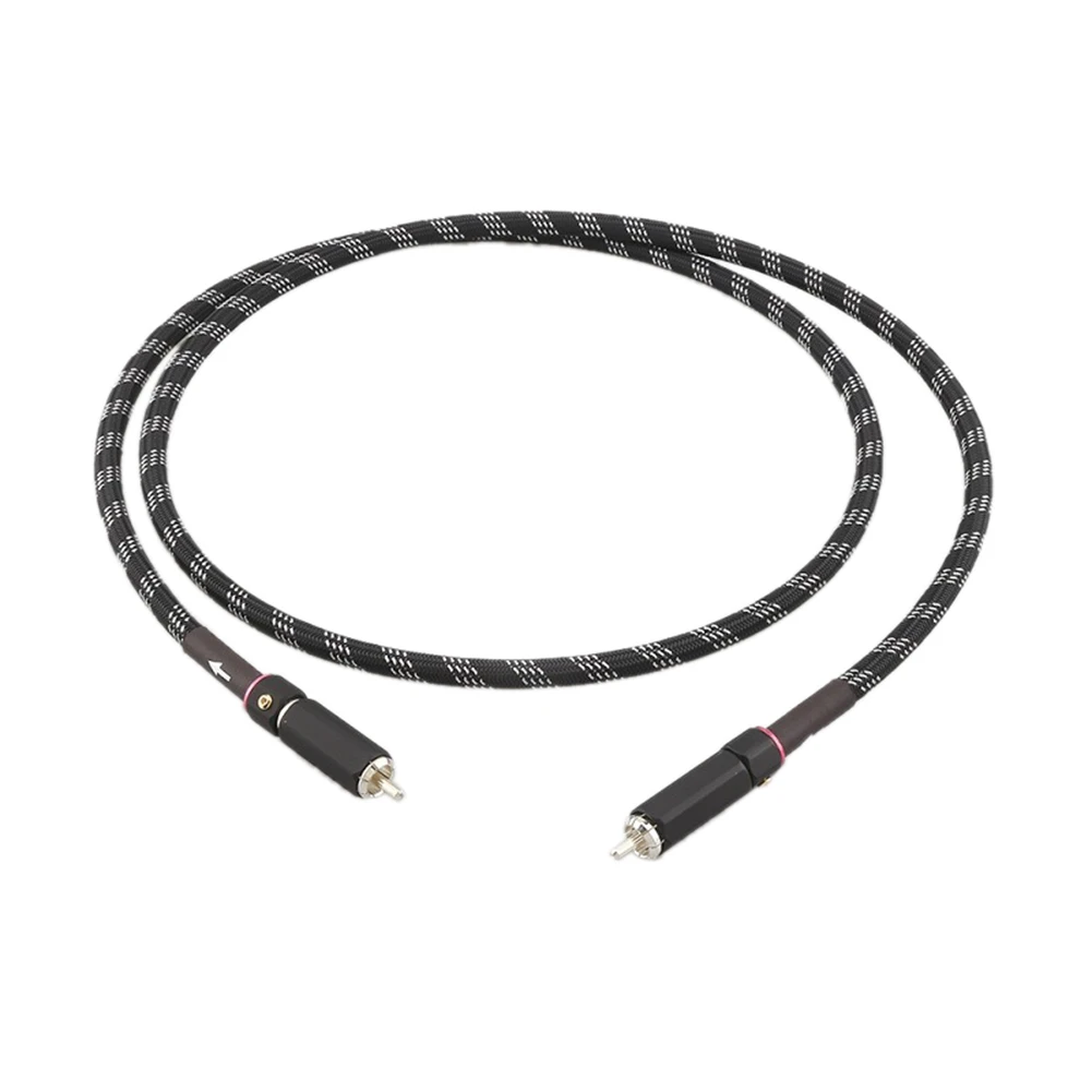 DT4 75 Ohm Professional HD Digital Coaxial Cable RCA to RCA Male to Male Video Audio for DAC TV Speaker HiFi Subwoofer