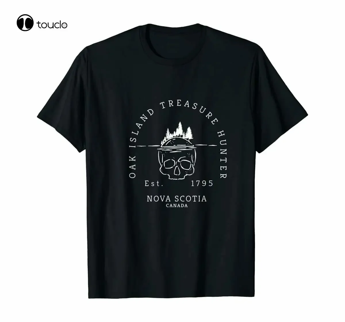 Oak Island Treasure Hunter Skull Gift Shirt mens golf shirt