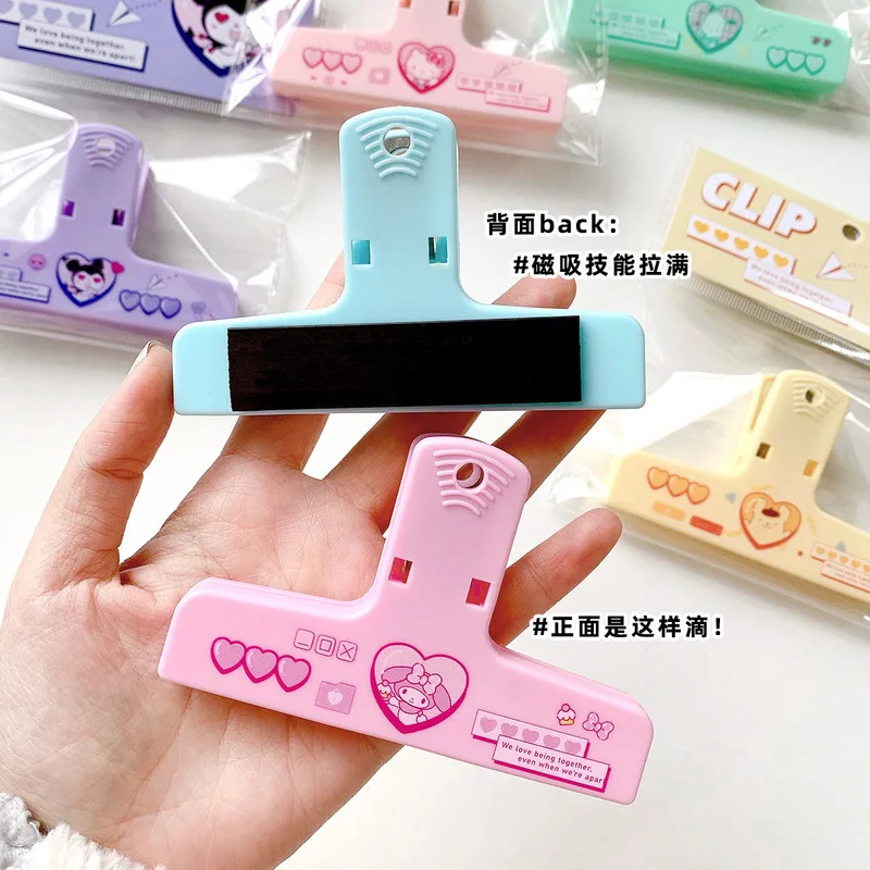 Sanrio Hand Account Clip Stationery Tool Creative Magnetic Clip Office Supplies File Tickets Snack Multi Functional Fixed Clip