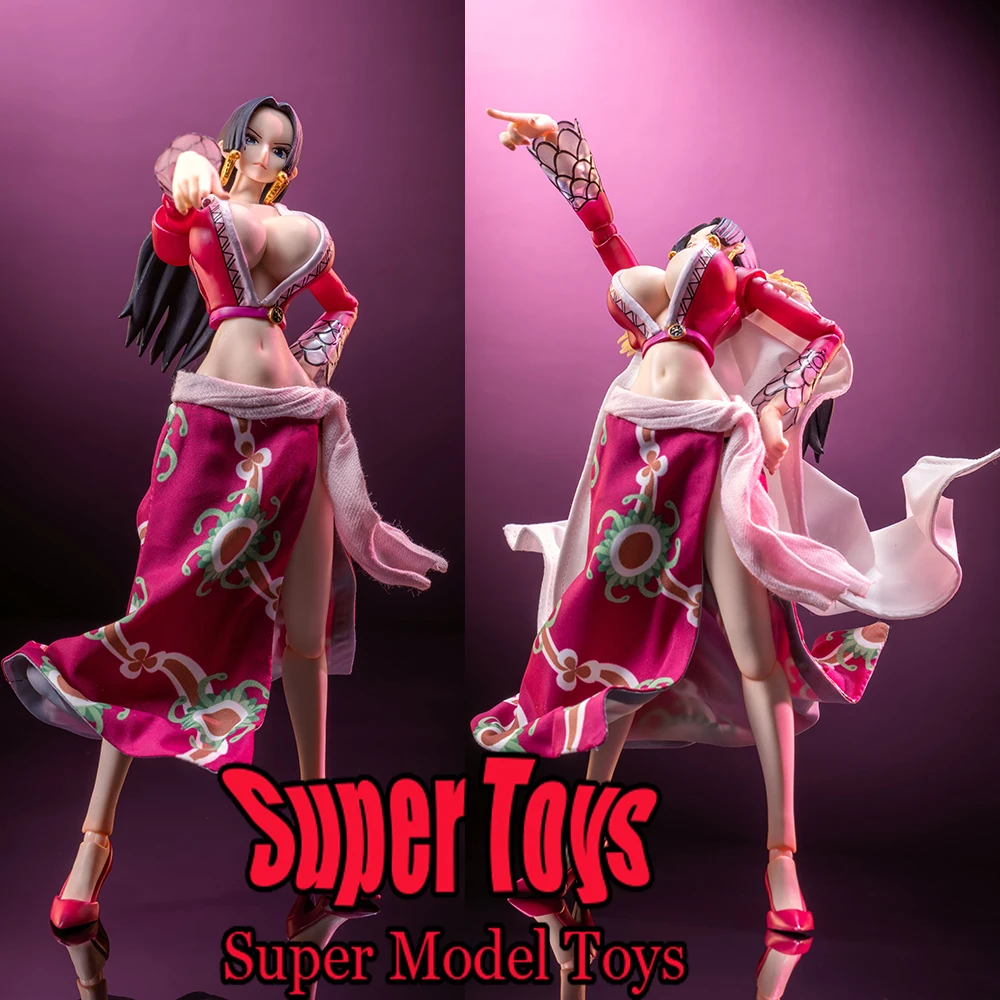 

In Stock 1/12 Scale Women Soldier Clothes ONE PIECE Boa·Hancock Dress Long Cloak For 6-inches SHF Action Figure Model Toys