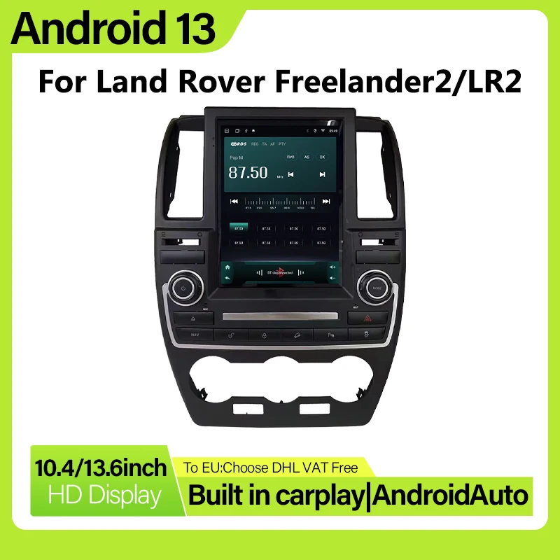 

GPS Navigation For Land Rover Freelander 2 / LR2 Android 13 Car Radio Stereo Tesla Screen Style Multimedia Player Carplay Auto