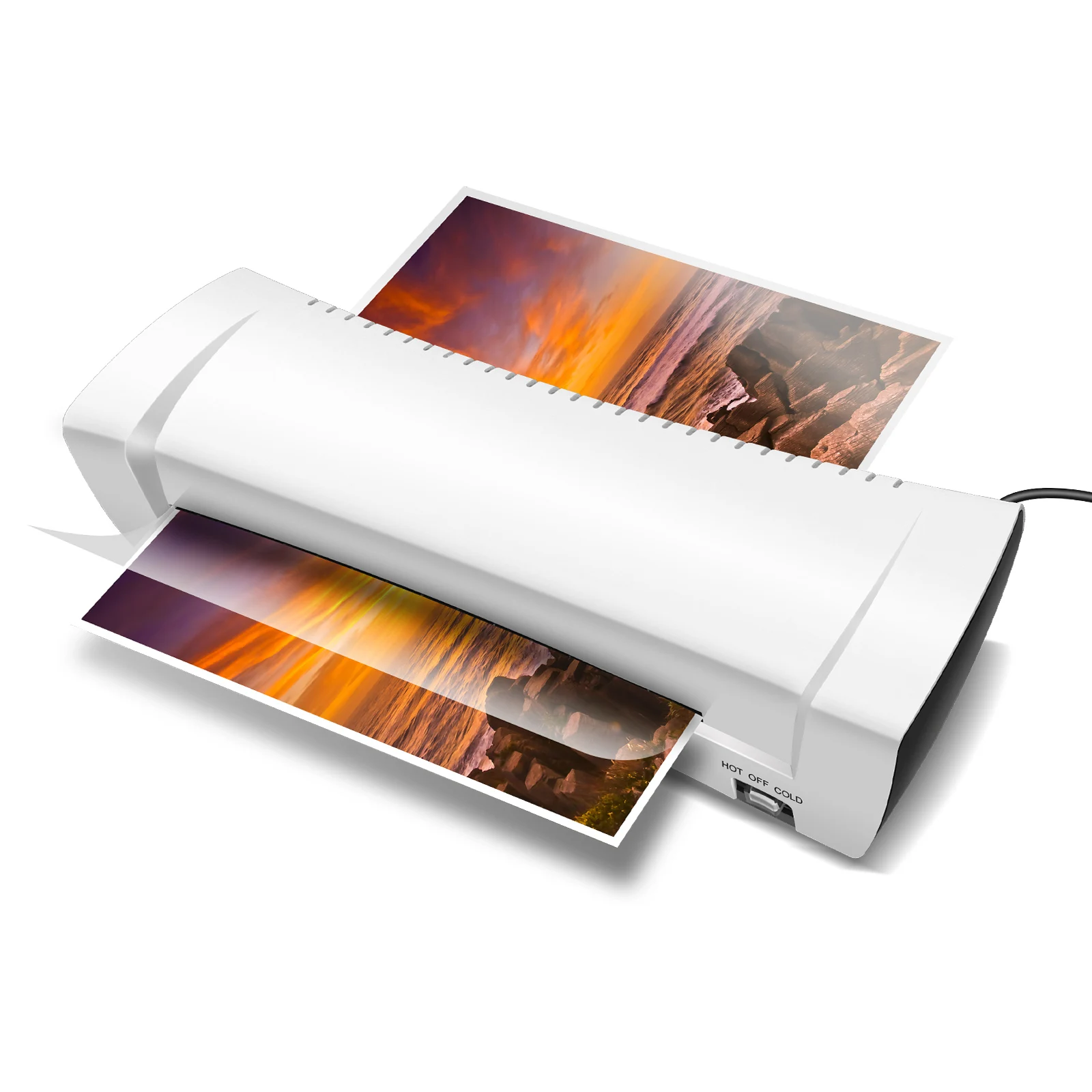 A4 Thermal Laminating Machine Compact Lightweight Laminator with Hot and Cold Settings Quick Warm-up Multi-Purpose Laminator