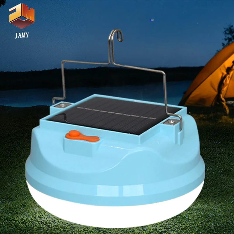 1PC Outdoor Solar LED Lamp Rechargeable Bulbs Emergency Light Magnetic Hook Up Camping Fishing Portable Lantern Lights LT017