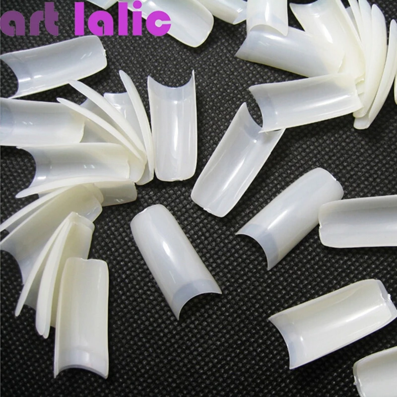 500Pcs French Style False Nail Tips, Artificial Fake Nails for Nail Art Decoration Beauty Manicure Tools