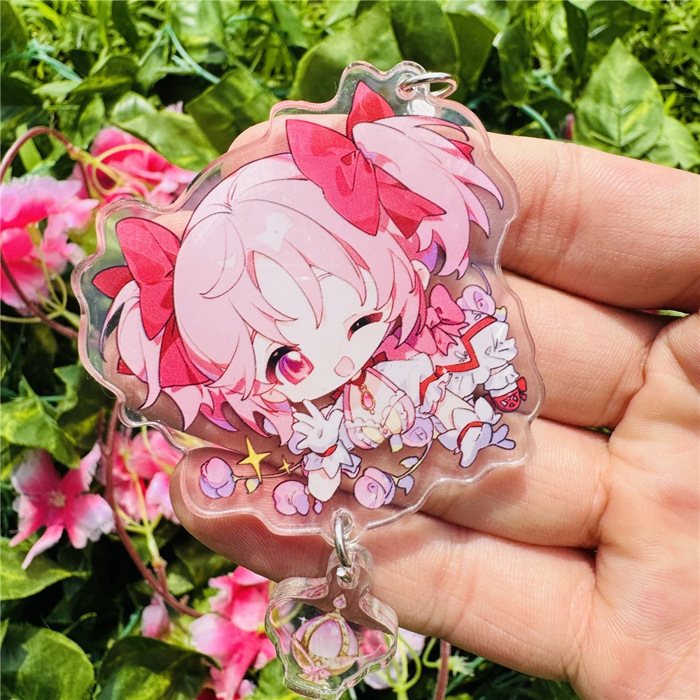 Anime Puella Magi Madoka Magica Homura Akemi Mami TomoeCosplay COSTUME Acrilico Portachiavi Portachiavi Prop Regalo di Natale