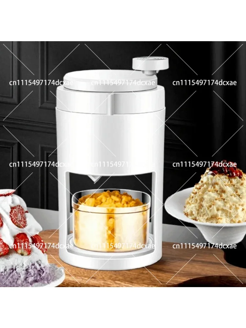 Manual Hand-Cranked Shaved Ice Machine Detachable Pressure Spring Anti-Slip Ice Crusher DIY Slushies Maker