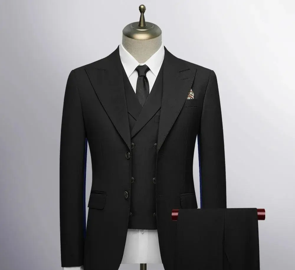 

Men's Solid Color Business Suit 2026 High Quality Fashion Banquet Wedding Trend Groom Best Man Single