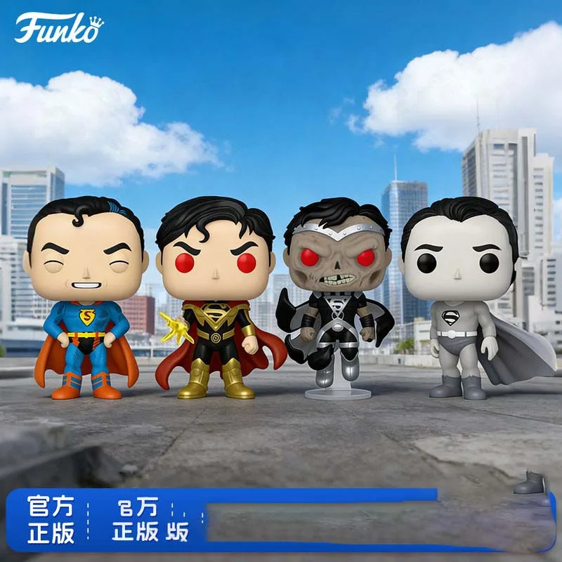 Figura de Acción Funko Pop DC Superman Edición Dorada, Modelo Coleccionable de Dibujos Animados, Decoración de Escritorio, Regalo para Fanáticos