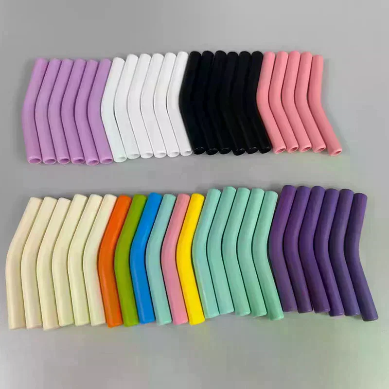 Soft Silicone Straw Covers Straws Tips Covers Fit For 9mm Wide Reusable Stainless Steel Straw Nozzles 6Pcs/Set