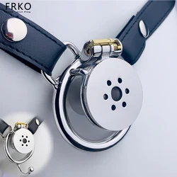 FRKO Male Stainless Steel Inverted Chastity Cage Device With Metal Urethral Catheter Lock Cock Penis Ring 정조대 Sex Toys For Men