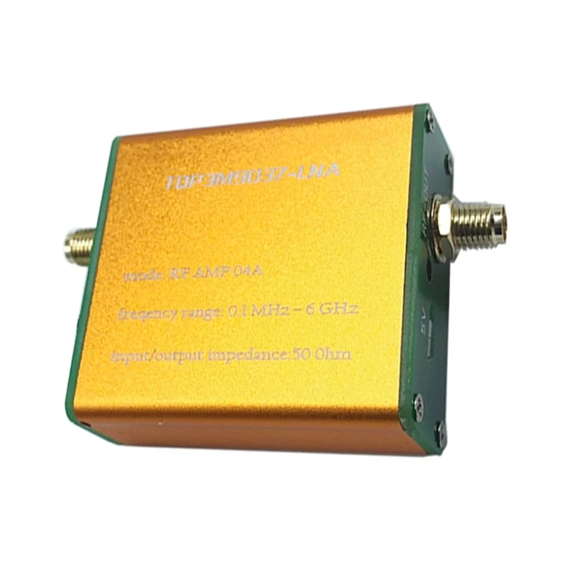 Full-Band Amplifier High Linearity 100k-6GHz Preamplifier 5V 70ma 50oHm SMA Female Ultra-Low Noise  Block Amplifier