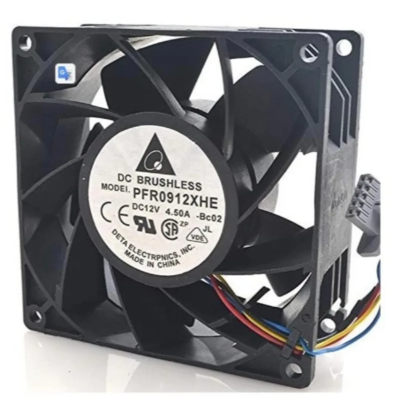 

Новый вентилятор-кулер для Delta PFR0912XHE 12 В 4,5 А 9 см, промышленный вентилятор с большим объемом воздуха, серверный усилитель 90*90*38 мм