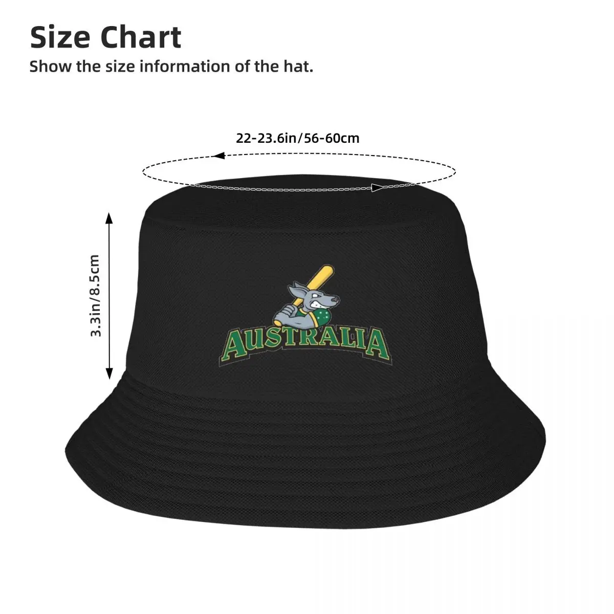 Australia National Baseball Team Bucket Hat Panama For Kids Bob Hats Autumn Fisherman Hats Summer Beach Fishing Unisex Caps