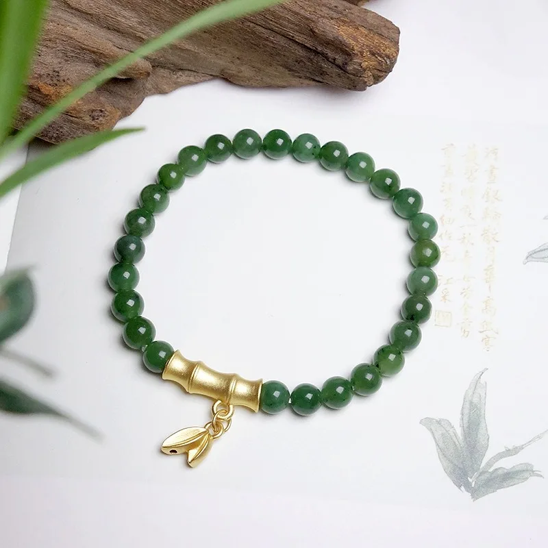 

Natural Hetian Jade Bracelet Qingshui Bracelet Women's