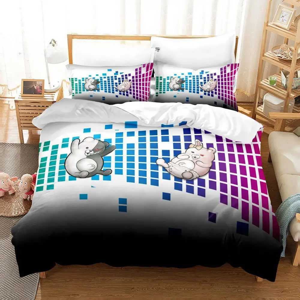 

2024 Danganronpa Bedding Set Single Twin Full Queen King Size Bed Set Adult Kid Bedroom Duvet cover Sets 3D Anime Bed Sheet Set