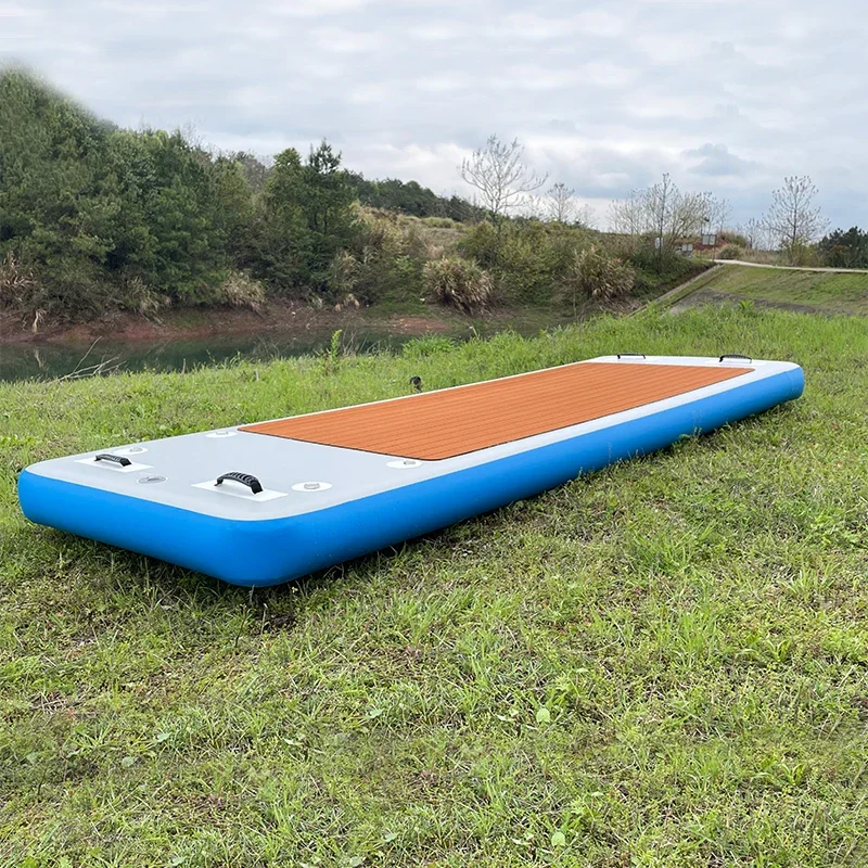 Esteiras de yoga infláveis esteira de ginástica em gota de água ponto tecido fitness flutuante aqua esporte dwf pista de ar para piscina