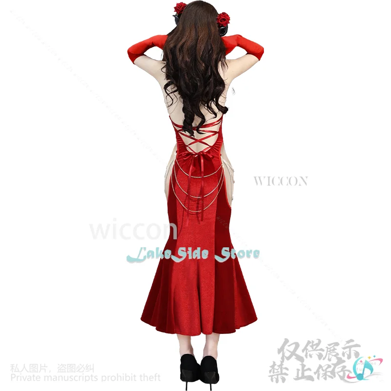 アニメ Jirai Kei 女の子女性コスプレセクシーなベルベットリトルレッドファッションドレスロリータ天使悪魔ハロウィンカーニバルパーティーカスタマイズ