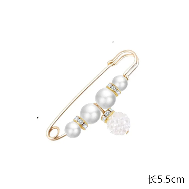 Pearls Pin Brooch for Women Waist Tighting Clip Safety Pin Brooch Sweater Cardigan Buckle Brooches Jewelry Safety Pin Belt Gift