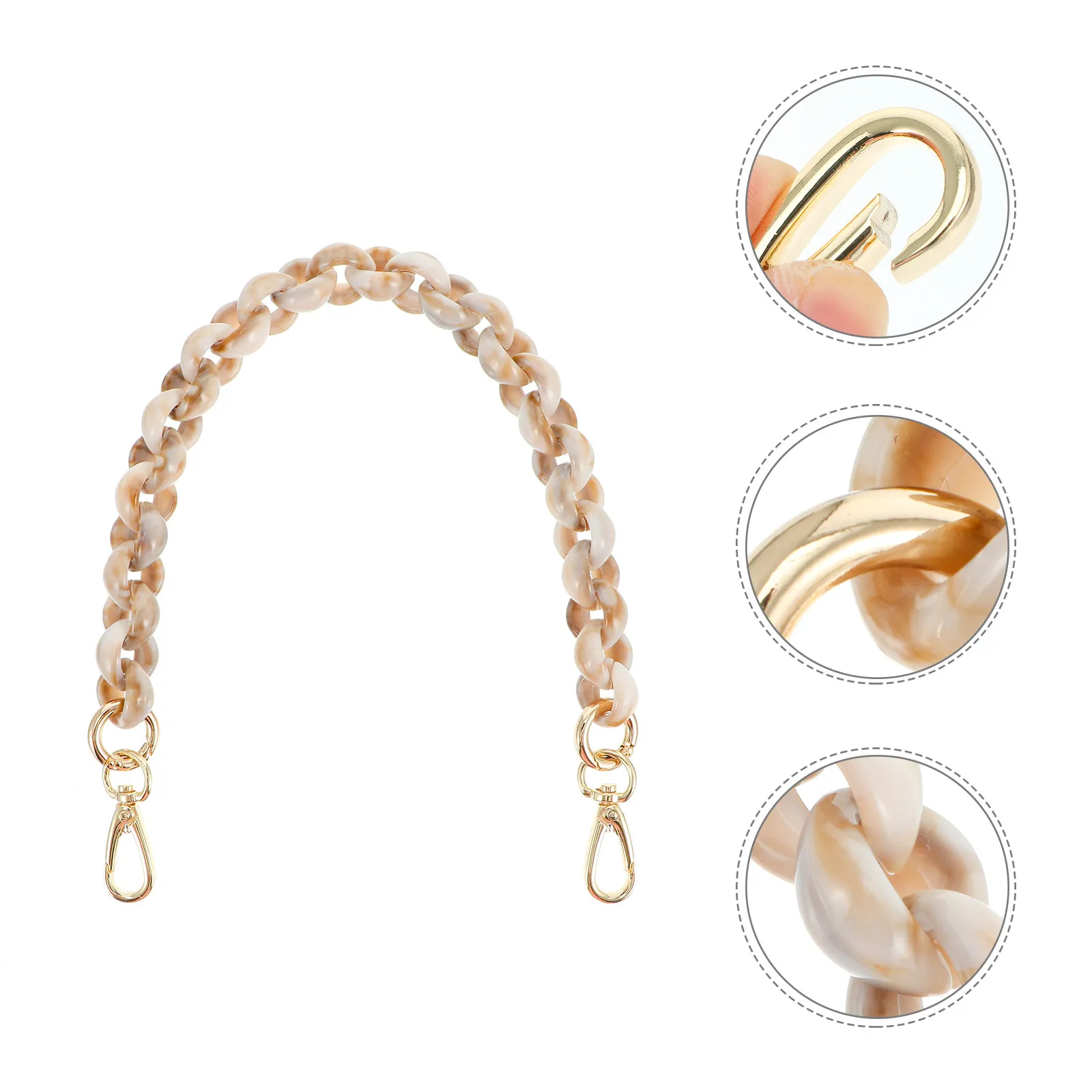1Pcs Resin Bag Chain Marble Pattern Stylish Replacement Strap for Handbags Shoulder Bags Crossbody Bags Women Fashion