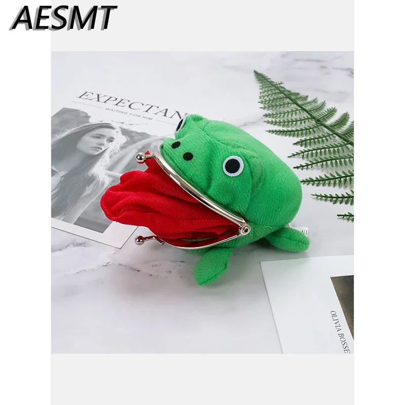 1PCS Anime Cartoon Frog Coin Purses Manga Flannel Wallet Pouch Cheap Cute Purse Coin Holder Kids Gift Party Cosplay Props